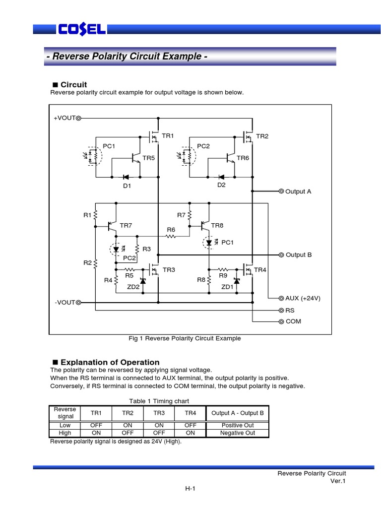 Reverse Polarity Circuit Example PDF Electricity Electronics