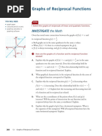 Graphs of Reciprocal Functions: Investigate The Math