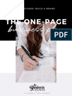 1-Page Business Plan Template
