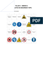 Taller 4 - Semana 2 Señaletica Se Seguridad Y Epps: 1. Relacionar El Siguiente Mosaico