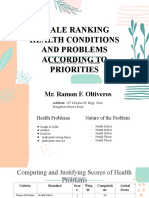 SCALE RANKING HEALTH CONDITIONS AND PROBLEMS ACCORDING TO PRIORITIES - Funtanar, Lovely Jean C.