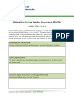 Missouri Pre-Service Teacher Assessment (Mopta) : Lesson Plan Format