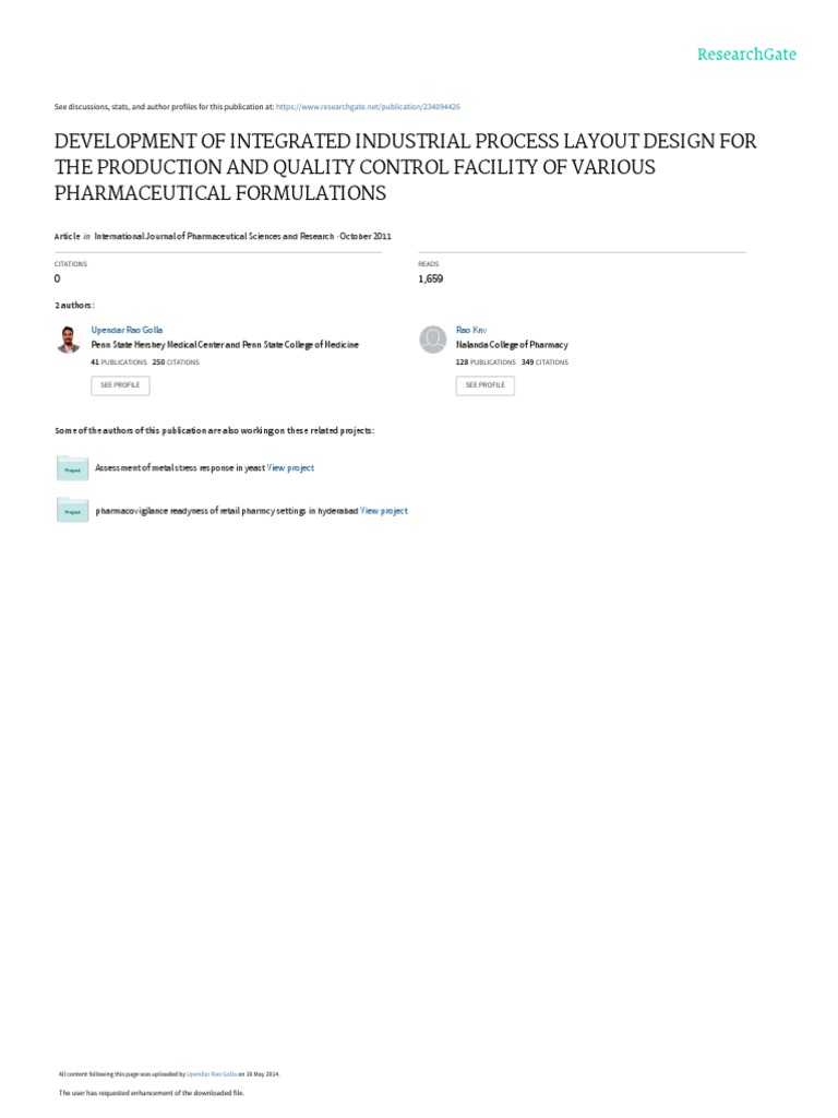 Integrated Pharma Plant Layout Design | PDF | Tablet (Pharmacy) | Pharmacy