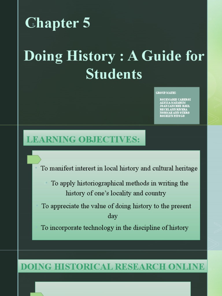 Doing History A Guide For Students PDF Archive Libraries