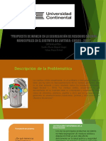 Propuesta de Manejo en La Segregación de Residuos Sólidos Municipales en El Distrito de Livitaca-Cusco - 2021