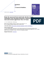 British Journal of Nutrition Archives Body Fat from Density and Skinfolds