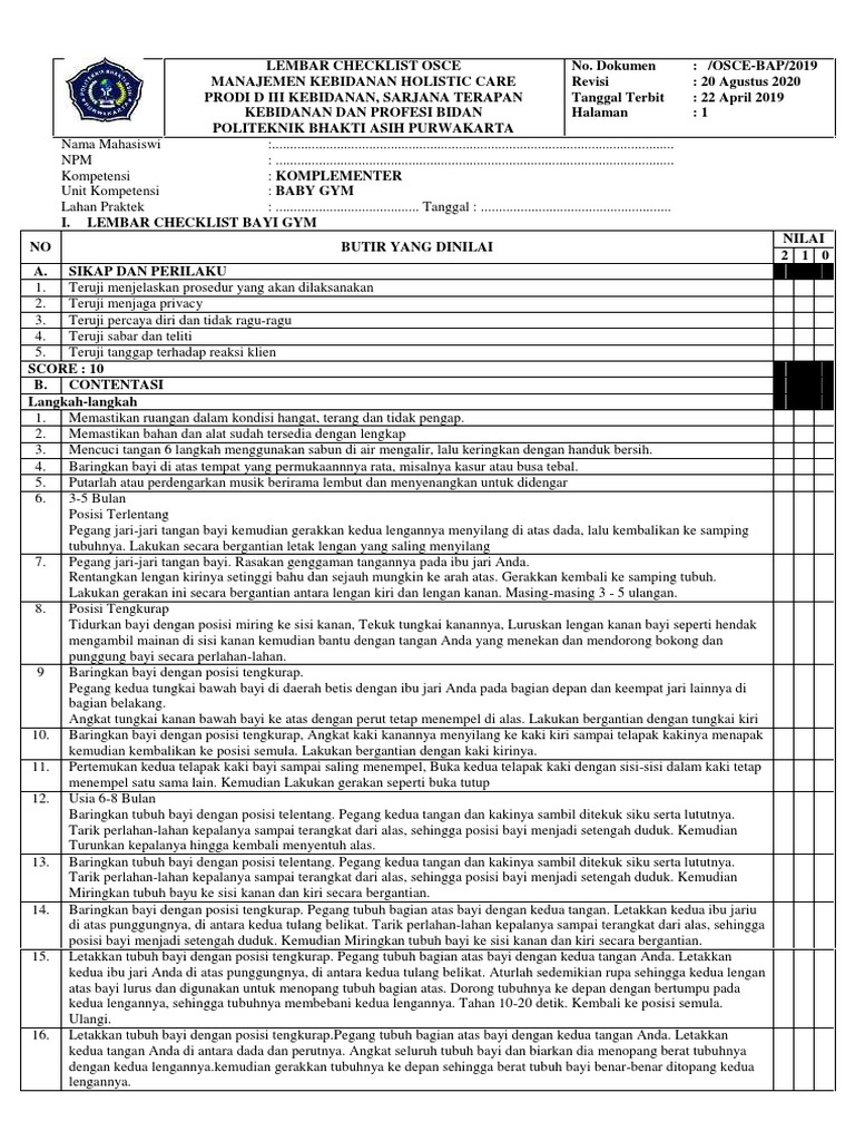 Fix Lembar Checlist Baby Gym PDF