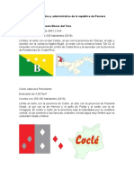 División Política y Administrativa de La República de Panamá
