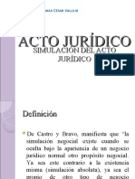 Acto Juridico-Simulación Del Acto Jurí Dico