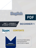 Unit 1_lesson 2_beginner 1_students Handout