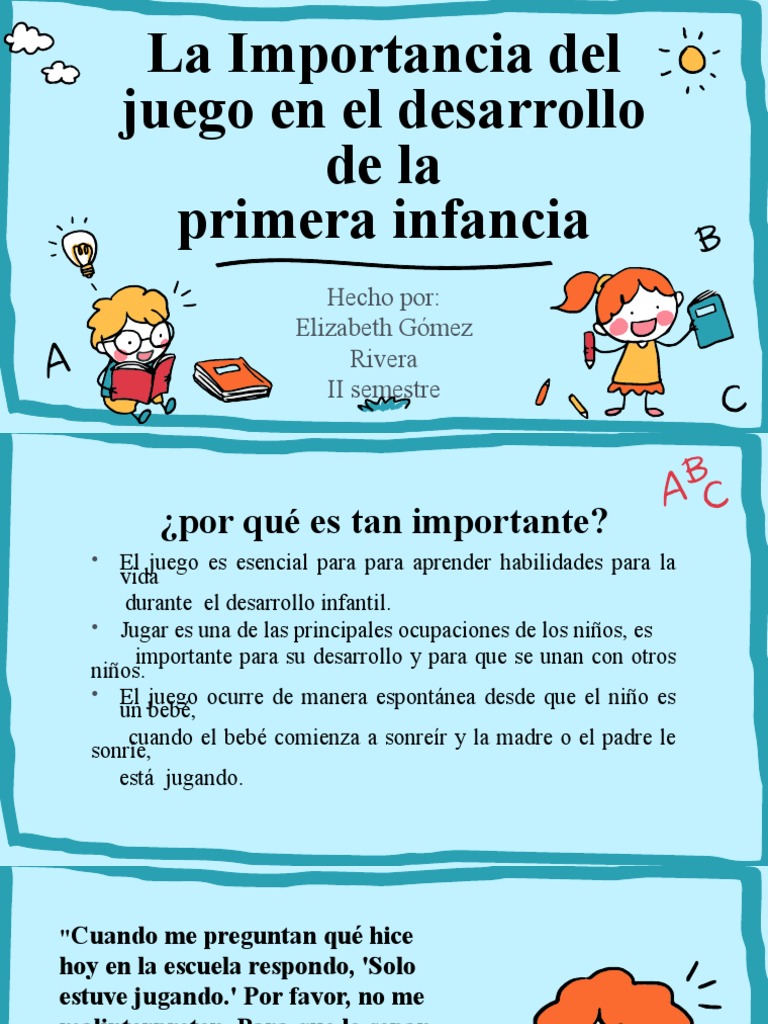 Importancia del juego en la infancia | PDF | Adultos