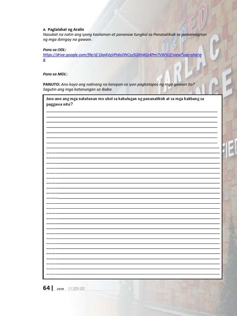 Filipino Module 7 | PDF