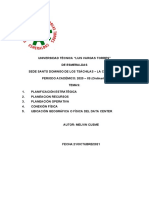 Planeación de Instalación Física