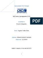 M3 Costos y Presupuestos LN D Proyecto Integrador 4