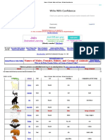 Names of Animals, Babies and Groups