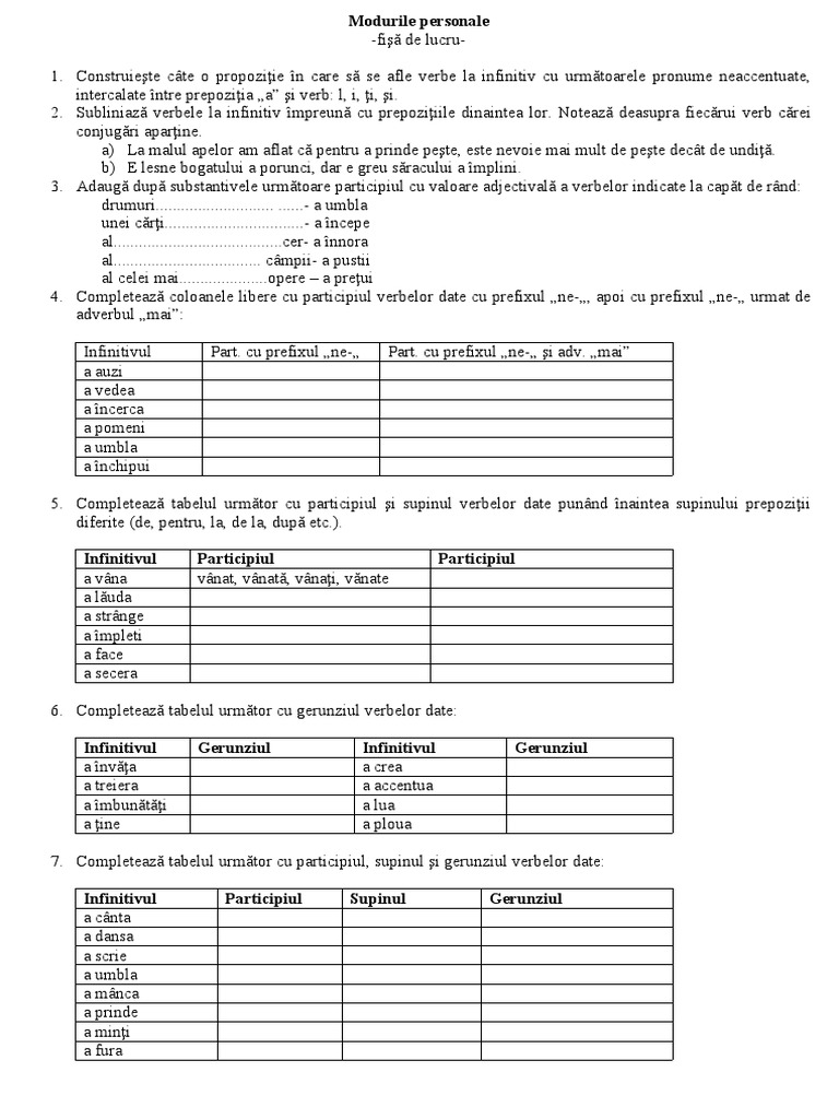 Fisa Del Ucru - Modurile Nepersonale. | PDF