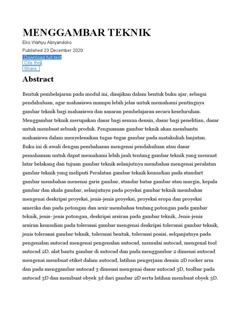 Menggambar Teknik Pdf