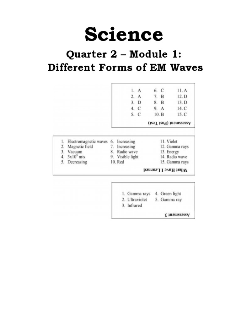 Q2 Answer Key MODULE 1 2 | PDF