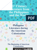 (Presentation) - P-Lesson 5-Philippine Literature During The American Colonization