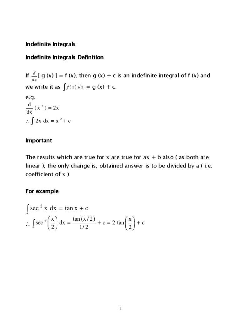 Maths Integration Notes Mht Cet Integral Fraction Mathematics