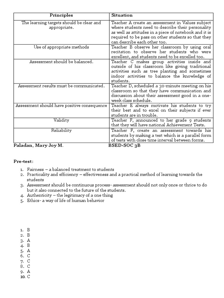 Educ 106a Pdf Educational Assessment Teachers