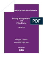 NDIS Pricing Arrangements and Price Limits 2021-22