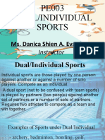 PE003 Dual/Individual Sports: Ms. Danica Shien A. Evardone