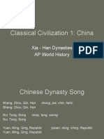 Classical Civilization 1: China: Xia - Han Dynasties AP World History