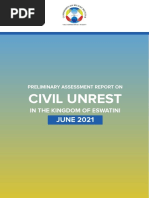 Civil Unrest in Eswatini. Commission On Human Rights 2021