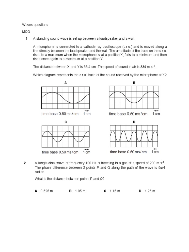 Waves Questions and Answers PDF | PDF | Waves | Polarization (Waves)