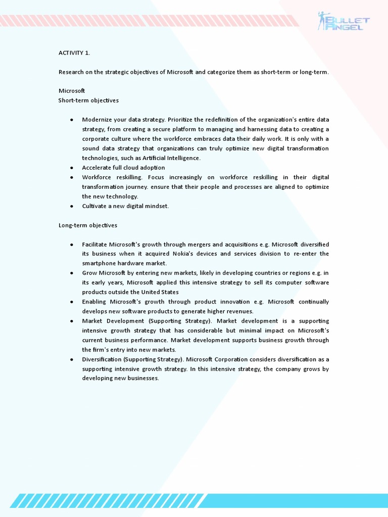Midterm - Activity 1 - Strat Management | PDF | Finance & Money Management