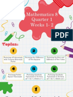 Mathematics 8 Quarter 1 Weeks 1-2