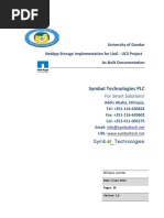 Symbol Technologies PLC: University of Gondar Netapp Storage Implementation For Uog - Ucs Project As-Built Documentation