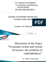 TDU Economic Sociology Course