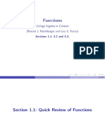 Functions: College Algebra in Context (Ronald J. Harshbarger and Lisa S. Yocco) Sections 1.1, 4.2 and 4.3