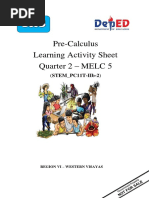 Pre-Calculus Learning Activity Sheet Quarter 2 - Melc 5: (Stem - Pc11T-Iib-2)