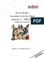 Pre-Calculus Learning Activity Sheet Quarter 2 - Melc 5: (Stem - Pc11T-Iib-2)
