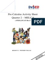 Pre-Calculus Activity Sheet Quarter 2 - Melc 9: (Stem - Pc11T-Iie-1)