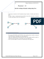 Practical - 12: Aim: Study and Simulate The Working of Dynamic Routing Using Cisco Packet Tracer