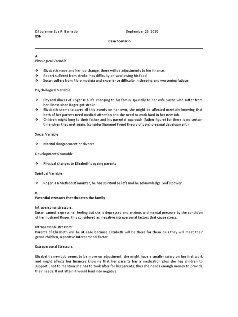 Case Scenario 05 | PDF | Preventive Healthcare | Stress (Biology)