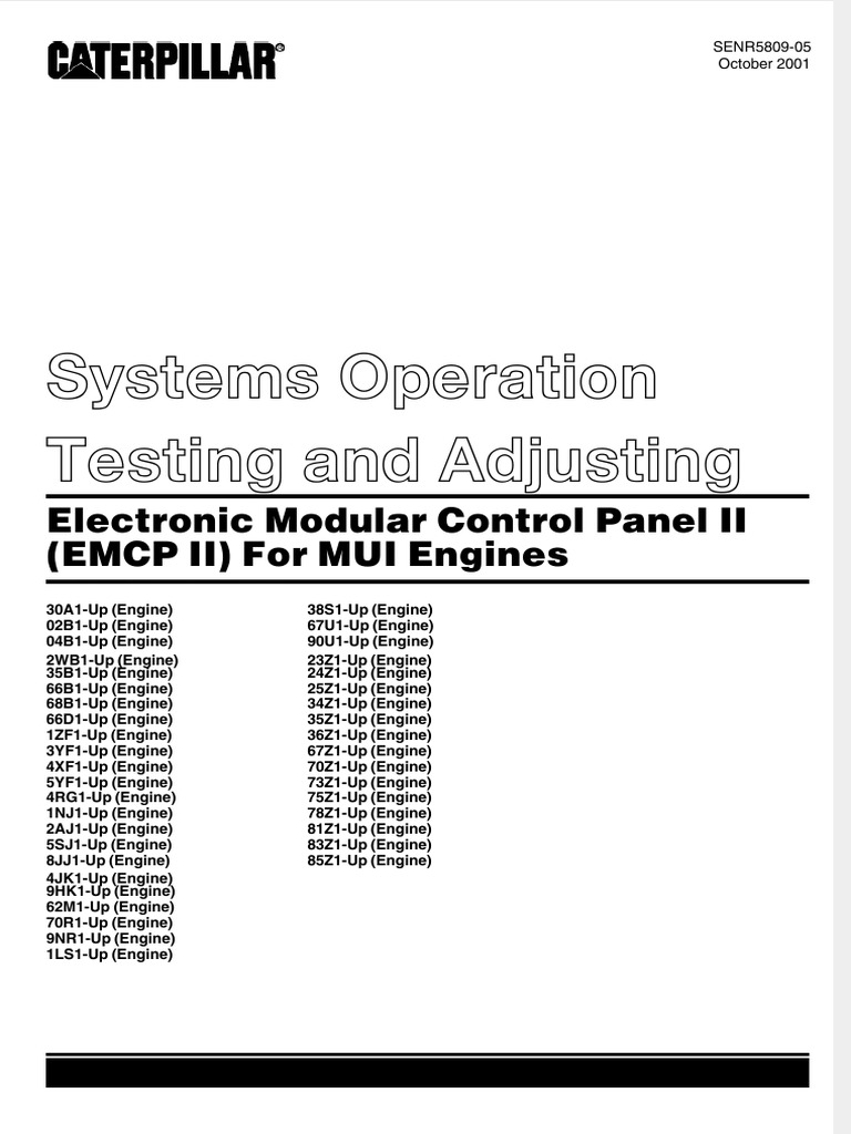 EMCP II Manual for MUI Engines | PDF | Relay | Troubleshooting