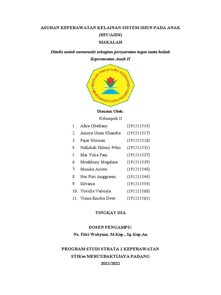 Askep Kel 2 Kep - Anak-HIV AIDS | PDF