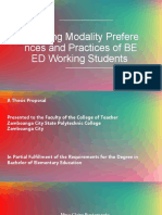 Learning Modality Preferences of BEED Students