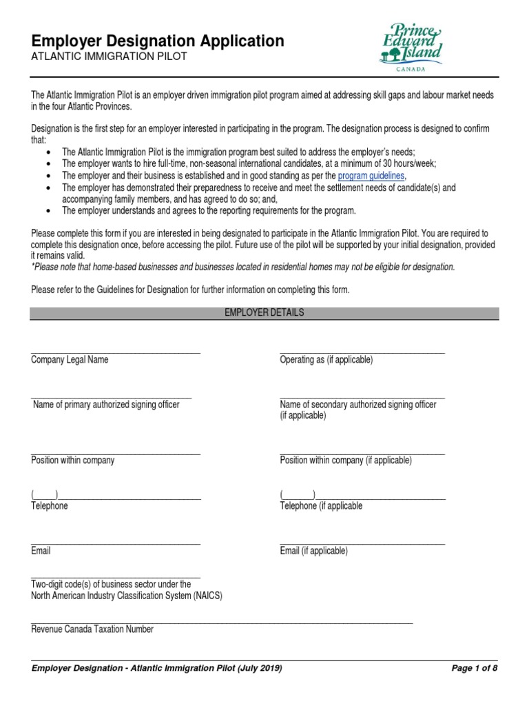Employer Designation for Atlantic Pilot | PDF | Employment | Recruitment