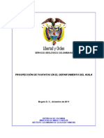 Prospección de Fosfatos en El Departamento Del Huila: Servicio Geológico Colombiano