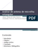 Análise de Antena de Microfita Retangular
