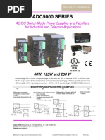 Adc5000 Series: AC/DC Switch Mode Power Supplies and Rectifiers For Industrial and Telecom Applications