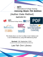 (Author-Date Method) : APA Referencing Style 7th Edition