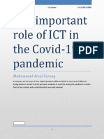 The Important Role of ICT in The Covid 19 Pandemic (FA 21 BSE-B 047)