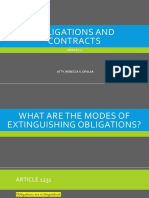 Modes of Extinguishing Obligations and Contracts